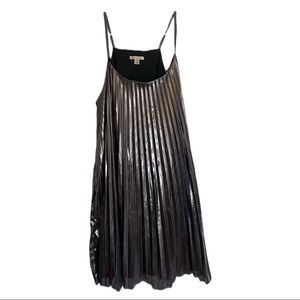 Pleated Metallic Dress